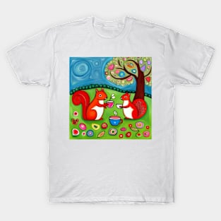 Squirrels Tea Party T-Shirt